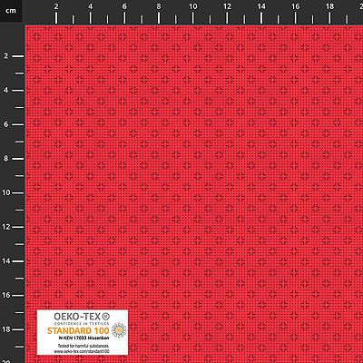 Quilters Coordinates fabric: Line Dots Red (per 1/4 metre) Quilters Coordinates fabric: Line Dots Red (per 1/4 metre)