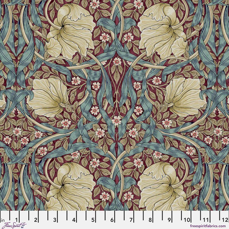 Lodden fabric: Small Pimpernel, Teal