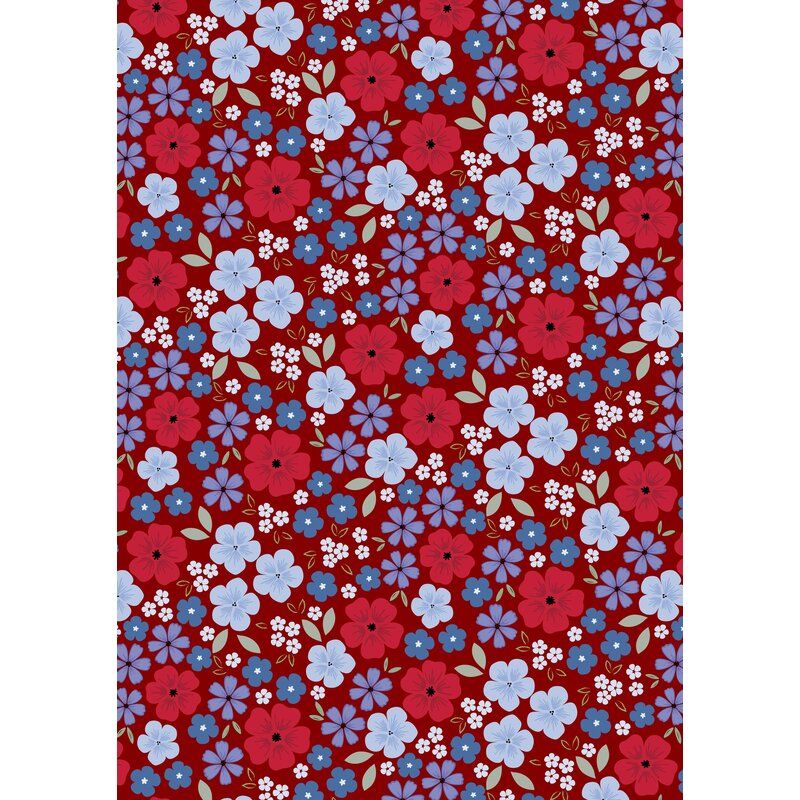 Forever Blooms fabric: Floral Palette, Claret