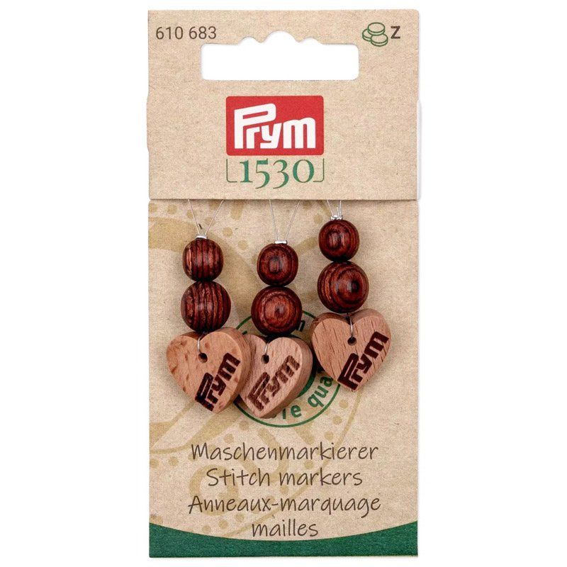 Prym Stitch Markers, Wood