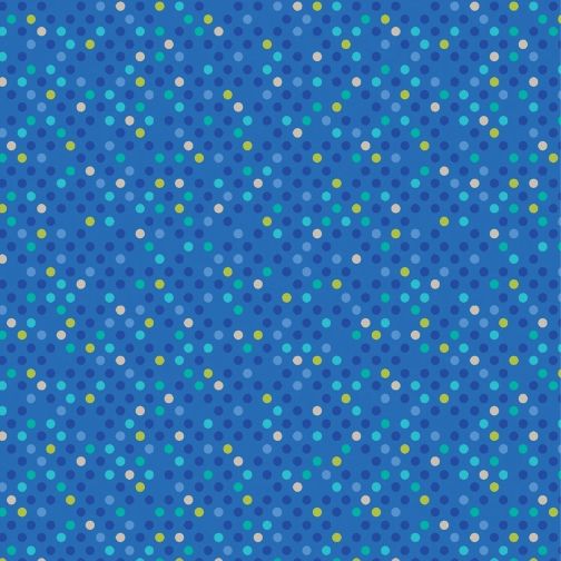 Confetti Drop fabrics: Blue / Multi