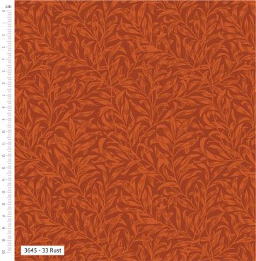 William Morris Willow Bough Fabric: Rust