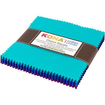 Kona Peacock Palette 5" Charm Squares