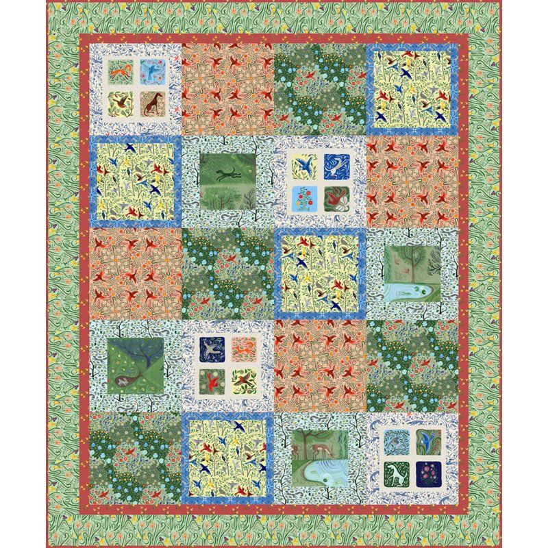Backyard Wonders Bordered Accent Quilt Kit