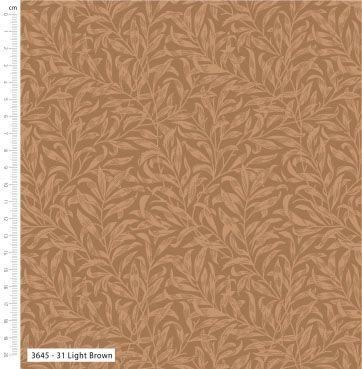 William Morris Willow Bough Fabric: Light Brown