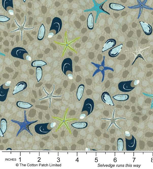 Sea the Good Things fabrics: Starfish and Mussels