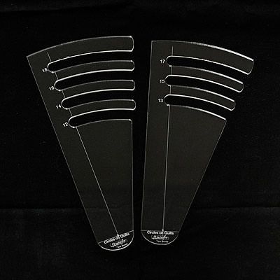 Westalee Circles on Quilt Set 4  set of 2 12" to 18" at 1/2" increments