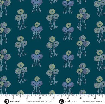 Mystic Meadow fabric, Floral Bunch, Green Mystic Meadow fabric, Floral Bunch, Green