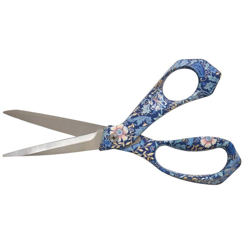 Dressmaking Scissors, Arts & Crafts Woodblock Design