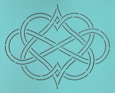 Quilt Stencil  7" Celtic Heart Block