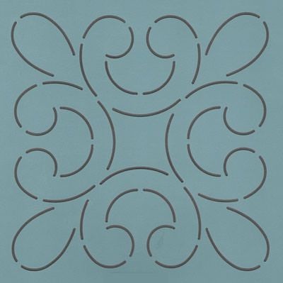 Quilt Stencil  7" Four Fleur
