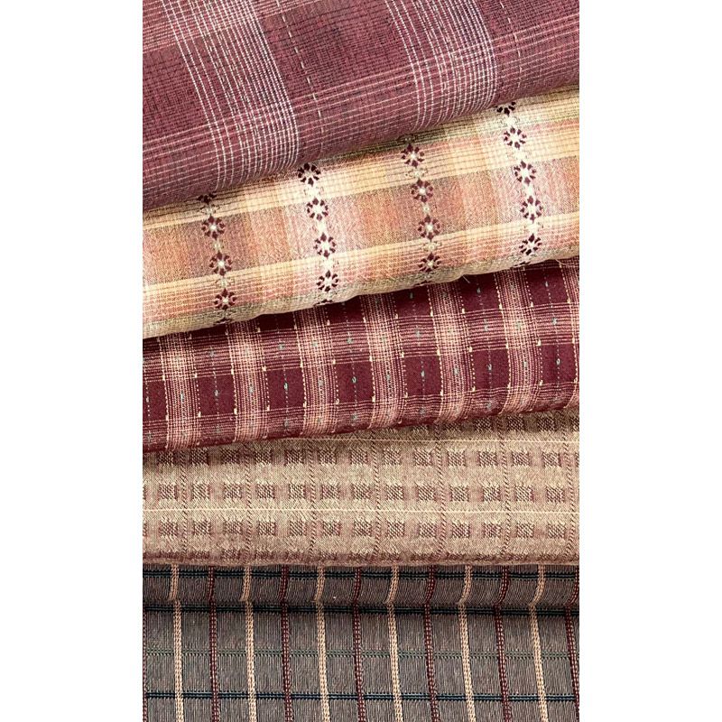 Tochio Yarn-Dyed Burgundy Fat Quarter Bundle