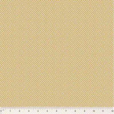 Alexandra Fabric: Stitched Scallop Gold (per 1/4 metre)