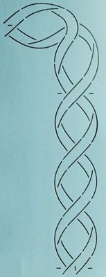 Quilt Stencil  2.5" Expanded Ribbon Border