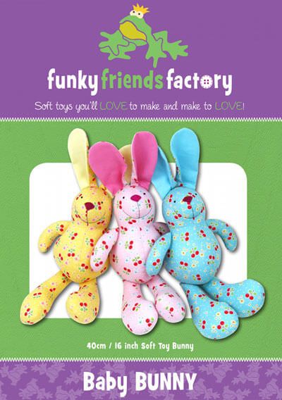 Funky Friends Factory: Baby Bunny Soft Toy Pattern Funky Friends Factory: Baby Bunny Soft Toy Pattern