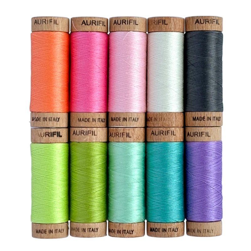 Tula Pink Aurifil 80 Weight + Neon Thread Set