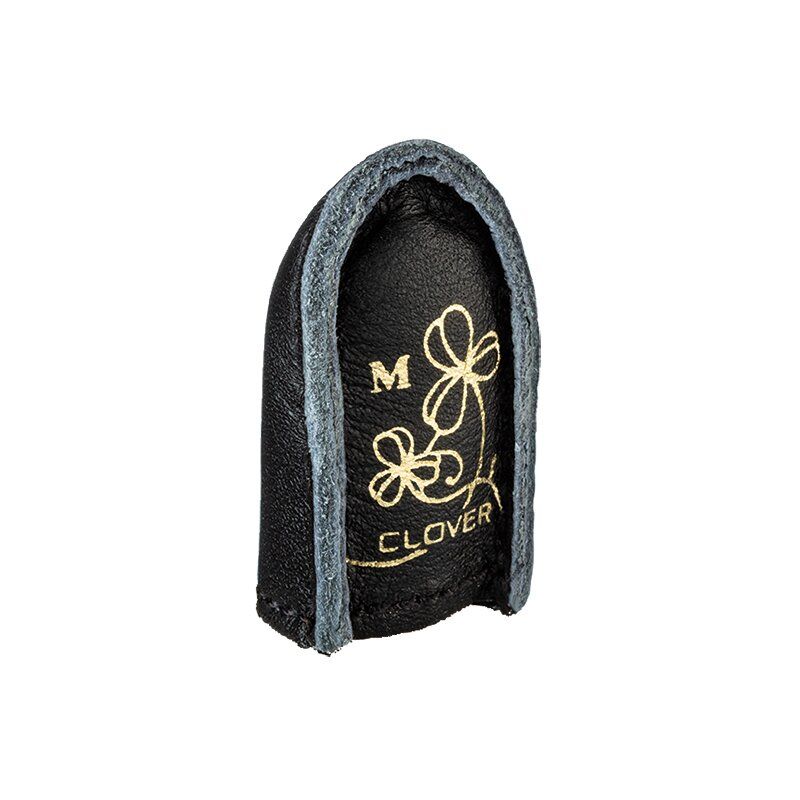 Clover Black Natural Fit Leather Thimble: Medium
