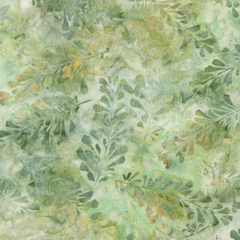 Morning Mist Batik fabric: Moss