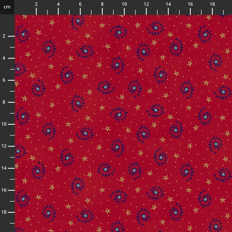 Quilting Coordinates fabric: Friday Harbor, Jigsaw Swirl, Red