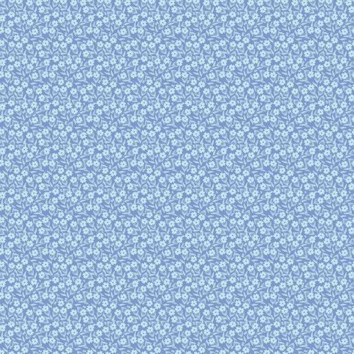 Petals and Stitches fabric: Sunshine Blooms, Blue