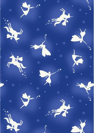 Glow Fairies fabric: Glow Fairies on Blue Glow Fairies fabric: Glow Fairies on Blue
