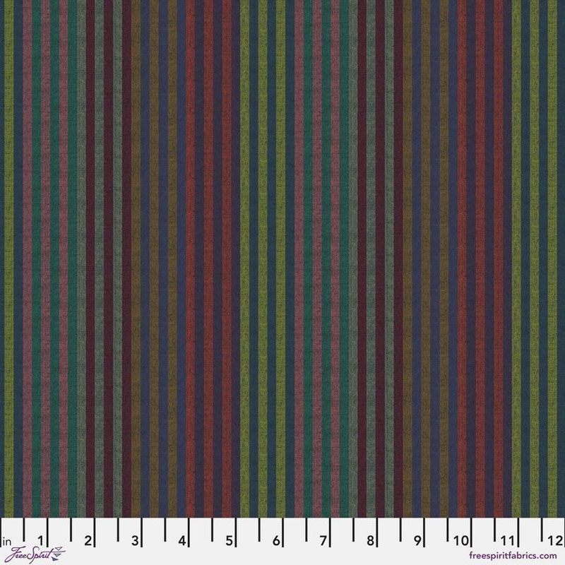 Kaffe Fassett Fabric: Caterpillar Woven Stripe, Twilight