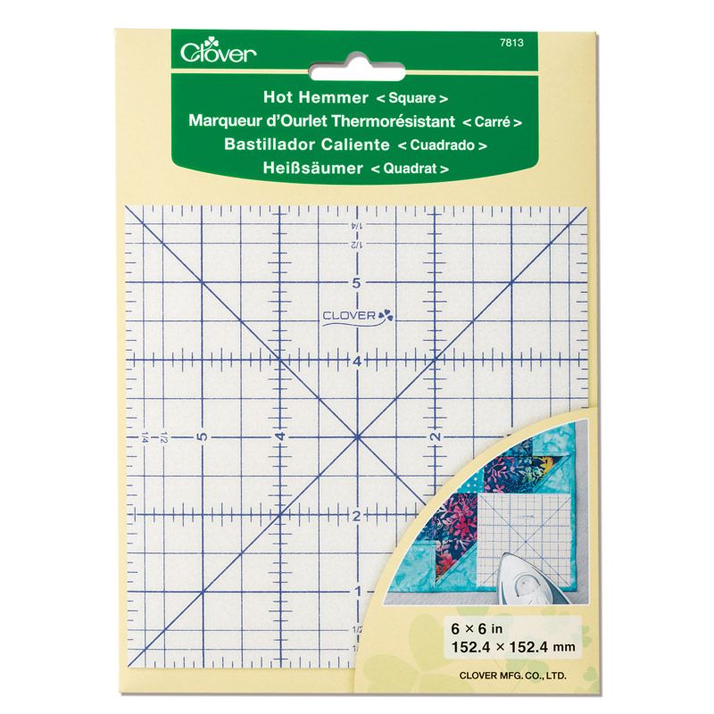 Clover Hot Ruler Square, Imperial Clover Hot Ruler Square, Imperial