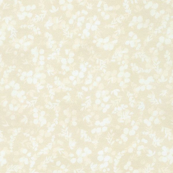 Fusions 108" Wide Quilt Back Floral Silhouette Vintage White