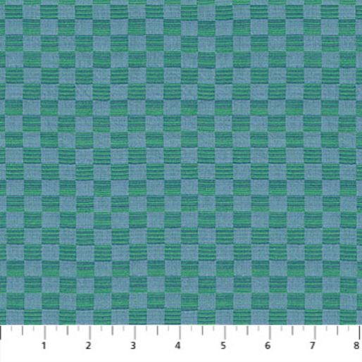 Check Mates fabric: Gameboard Cheery, Sea Check Mates fabric: Gameboard Cheery, Sea