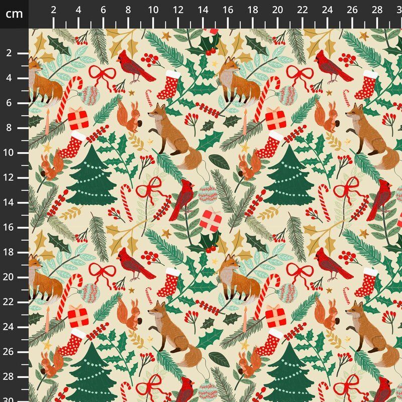 Designer Christmas fabrics, Mia Charro, Forest Evening Designer Christmas fabrics, Mia Charro, Forest Evening