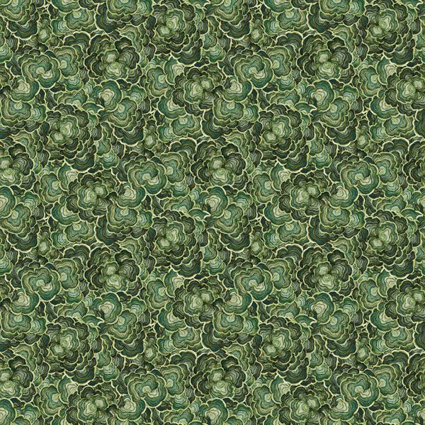 Wild Harvest fabric: Tree Fungi, Green
