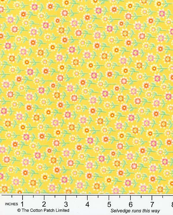Whimsy Fabric: Daisy Field, Yellow