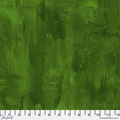 Light in the Forest Fabric: Brushstrokes green (per 1/4 metre)