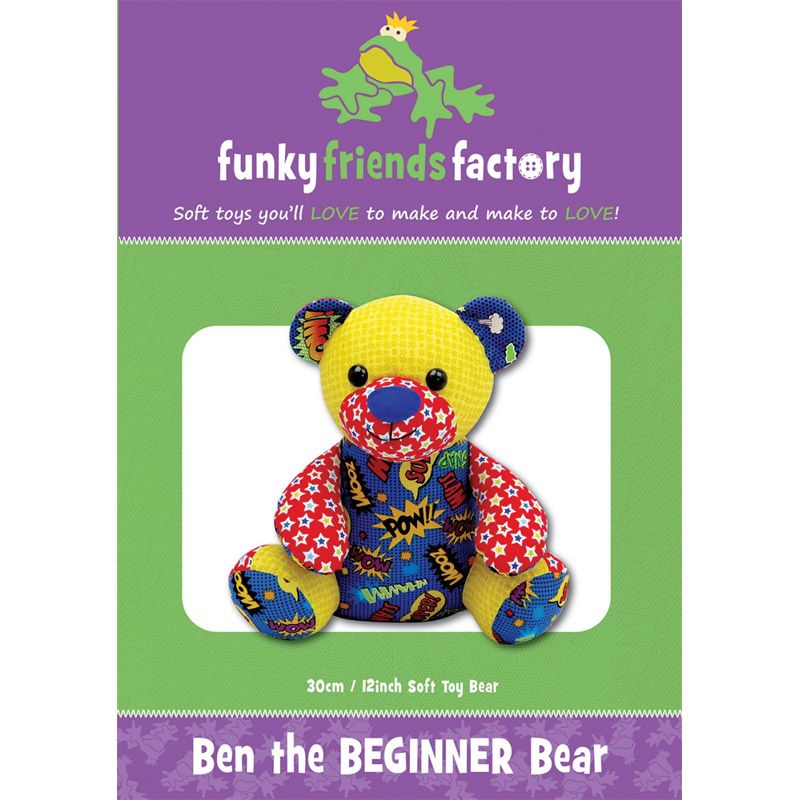 Funky Friends Factory: Ben the Beginner Bear Soft Toy Pattern