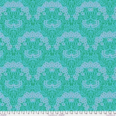 Kaffe Fassett x Morris & Co Fabric: Michaelmas Daisy Aqua
