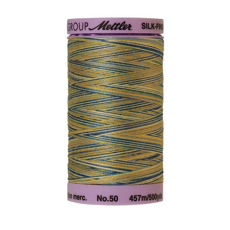 Mettler 50 Variegated Cotton Thread 9829, China Blue