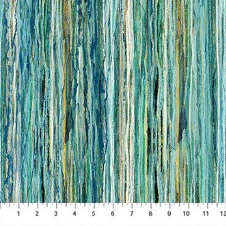 Serenity Springs fabric, Stripe, Blue/Multi Serenity Springs fabric, Stripe, Blue/Multi