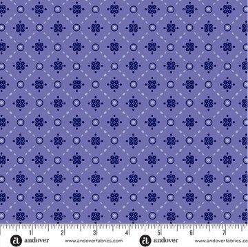 Mystic Meadow fabric, Lattice, Blue