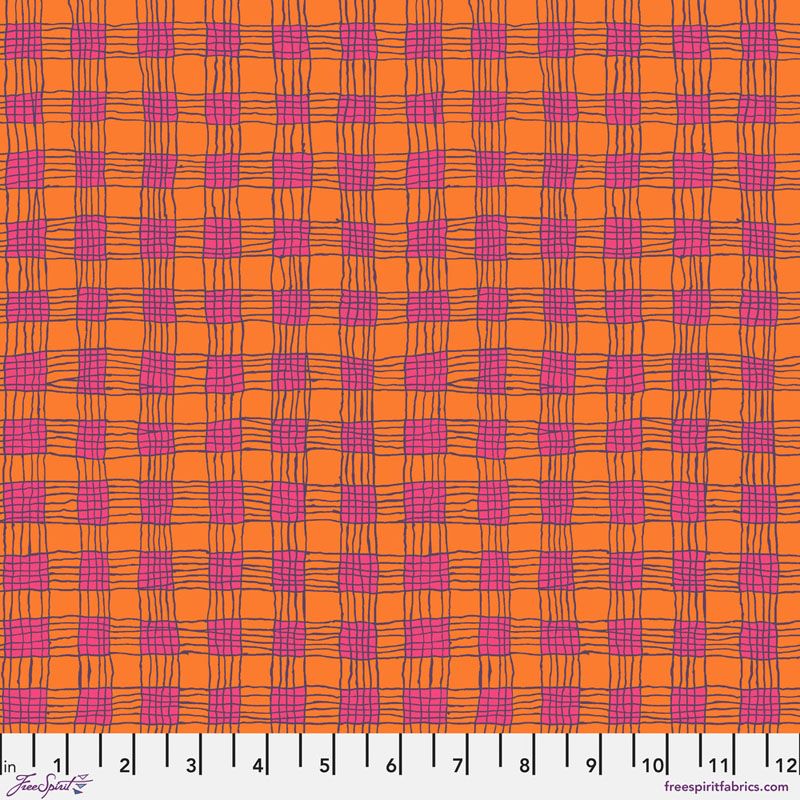 Brandon Mably Fabric Gingham Coral