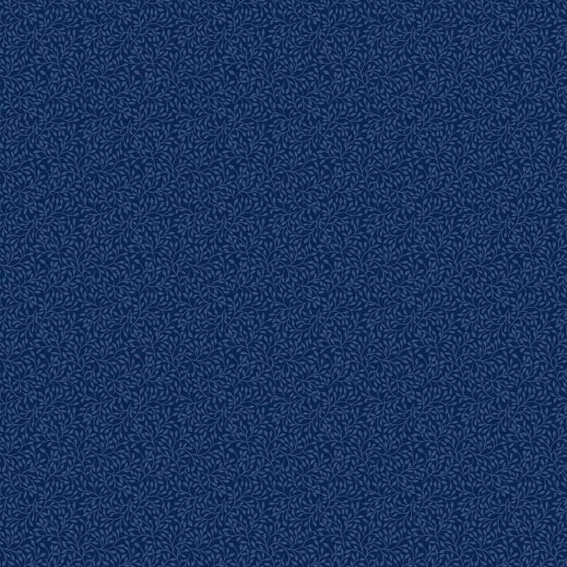 Pomegranate fabric, Leaf Blender, Blue