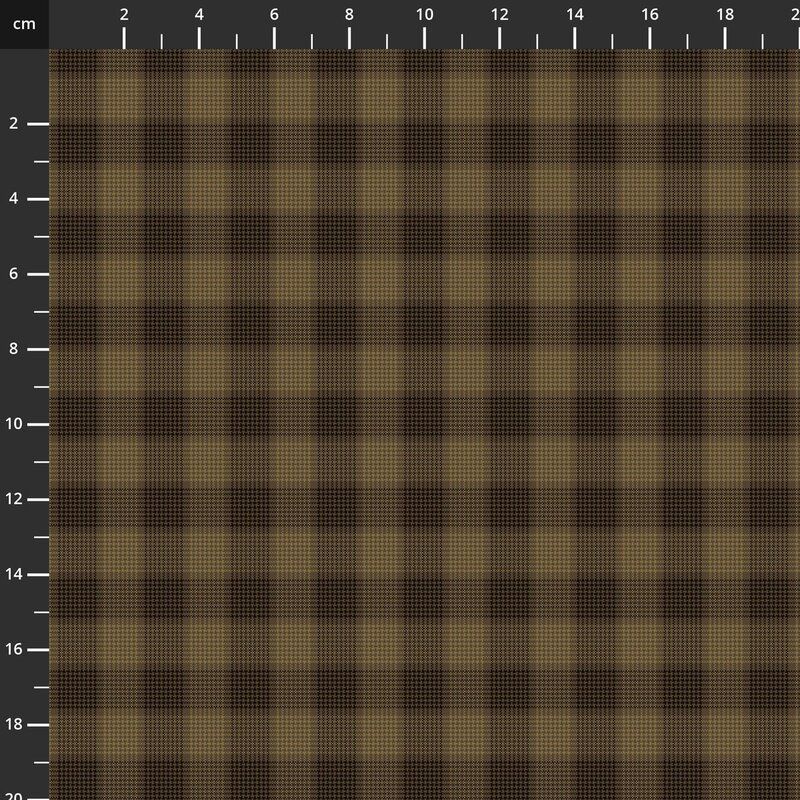 One S1ster Yarn Dyes Fabrics: Ombre Windows Plaid, Tobacco Brown