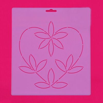 Quilt Stencil  7 1/2" Heart Petals