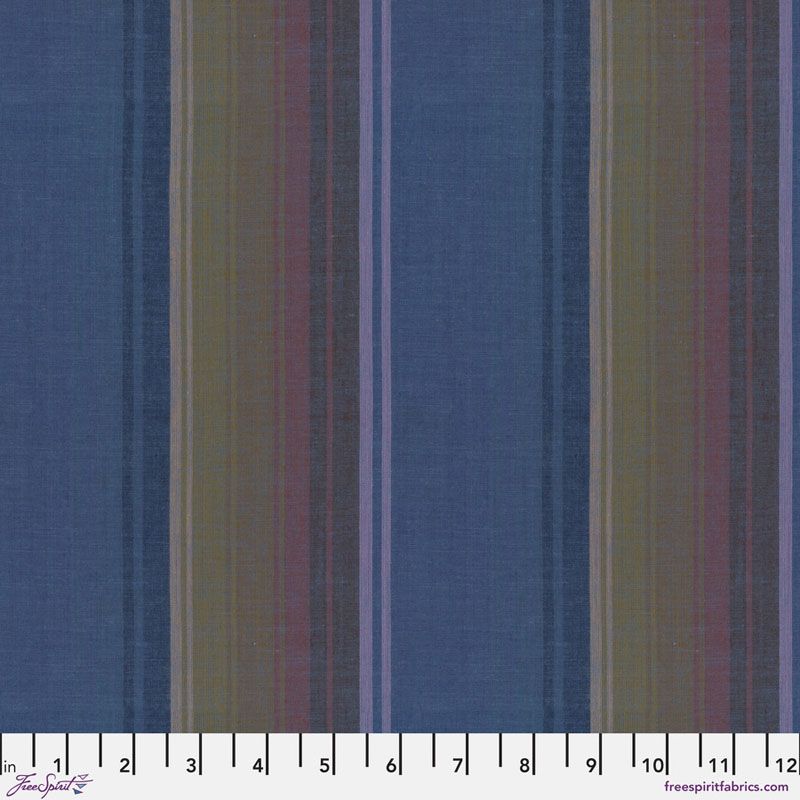 Kaffe Fassett Fabric: Exotic Woven Stripe, Denim