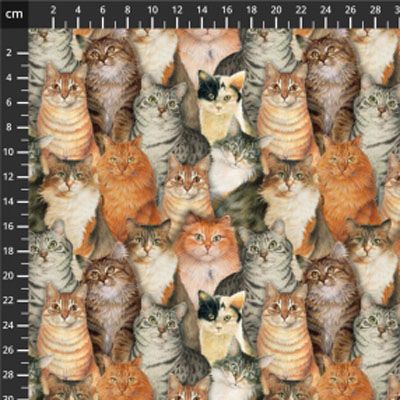SophistiCats Fabric: Cat Collage (per 1/4 metre) SophistiCats Fabric: Cat Collage (per 1/4 metre)