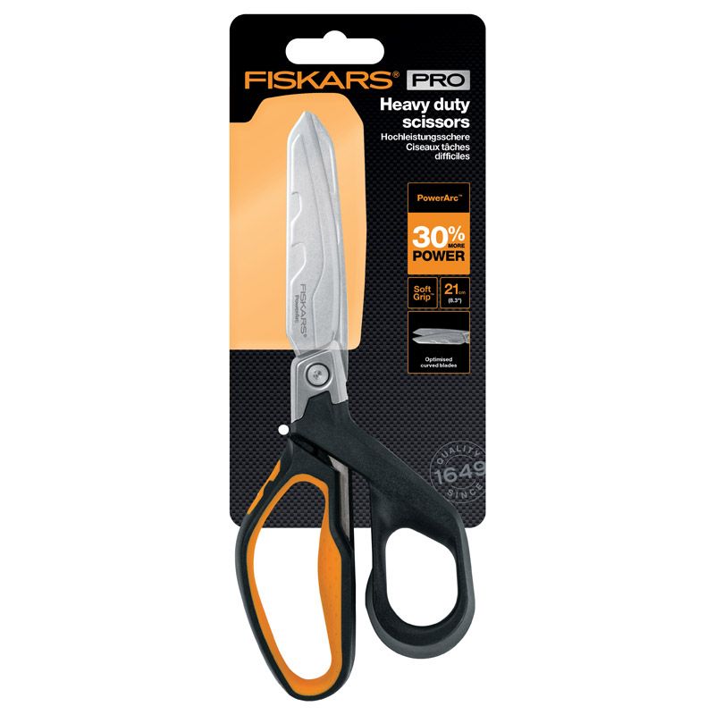 Fiskars Scissors Power Arc Heavy Duty 21cm