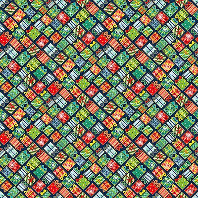 Santa Express fabric: Presents Navy (per 1/4 metre)