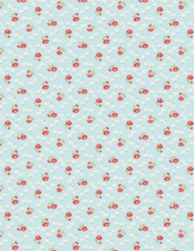 Sentiments fabric: Flowers Light Blue Sentiments fabric: Flowers Light Blue