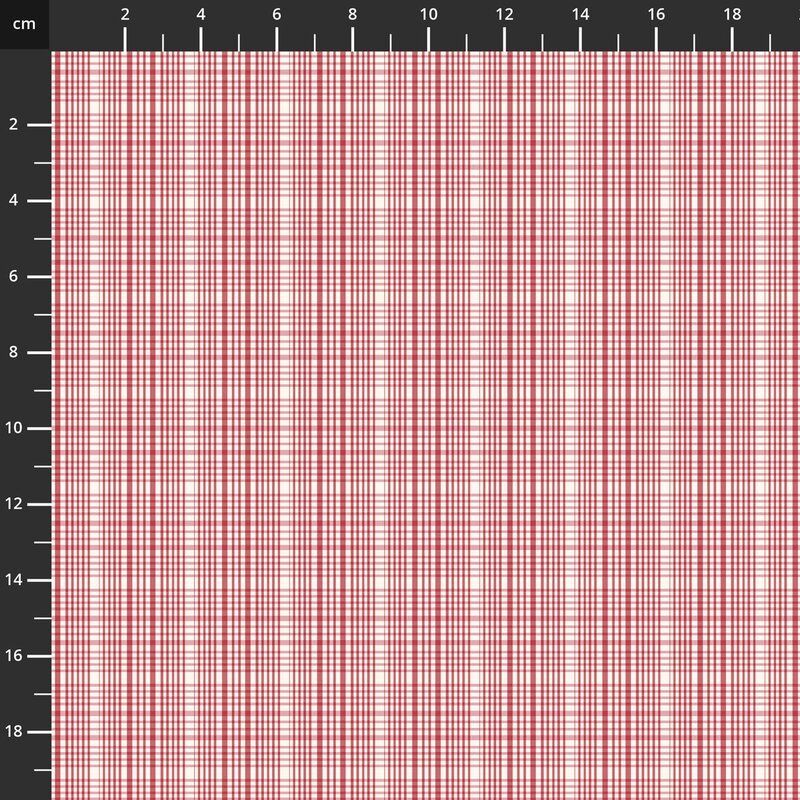 Quilting Coordinates fabric: Friday Harbor, Window Pane Plaid, Cream/Red