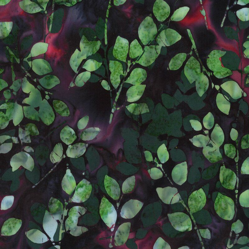 Hoffman Bali Batiks fabric, Mistletoe