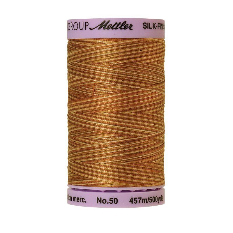 Mettler 50 Variegated Cotton Thread 9853, Iced Coffee